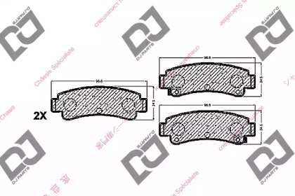 Комплект тормозных колодок BP1480 DJ PARTS